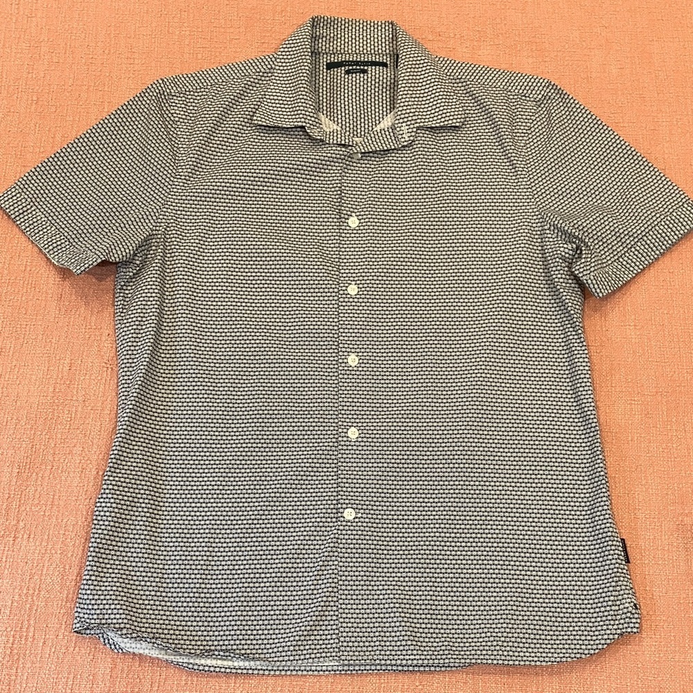 Perry Ellis med men’s slim fit Geometric short sleeve Shirt